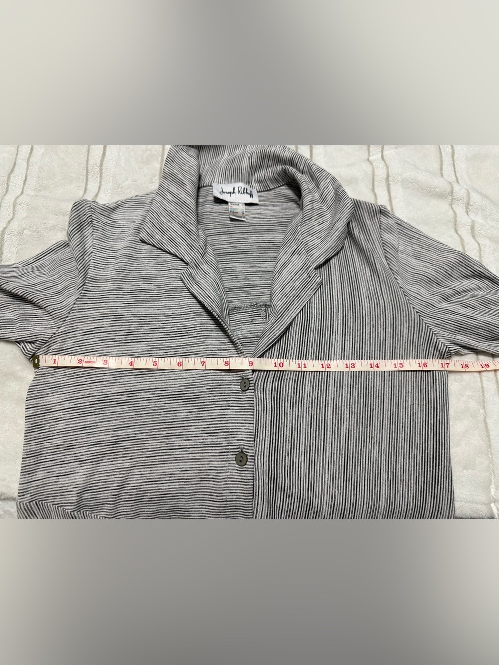 Joseph Ribkoff Light Gray Button-Front Tunic Blouse - Picture 9 of 9